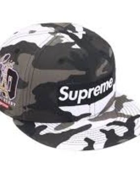Supreme Black & White Camo Kids Hat